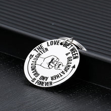 Load image into Gallery viewer, Christmas Grandpa Gifts Keychain for Grandfather from Granddaughter Happy Father’s Day Birthday Thanksgiving Gifts for Granddad Grandparents from Grandchildren Keychains Jewelry Gift