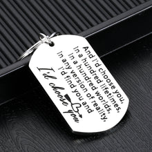 Load image into Gallery viewer, Husband Wife Gifts Keychain for Couple Boyfriend Girlfriend Birthday Anniversary Valentines Day Gift for Him Her Women Men Fiance Fiancee Hubby Wifey Bridegroom Bride Sweet Romantic Key Chain