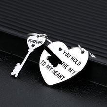 Load image into Gallery viewer, 2Pcs Couple Gifts Annyversary Keychain for Boyfriend Girlfriend Husband Wife Christmas Valentine's Day Birthday Gift Keychains for Women Men You Hold The Key to My Heart Jewelry Present