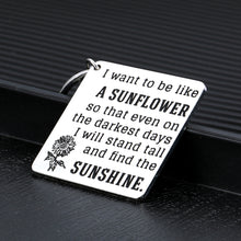 Load image into Gallery viewer, Sunflower Gfits Keychain for Women Men Inspirational Spiritual Floral Gift for Son Daughter Teen Girls Boys Mom Friends Christmas Graduation Birthday Motivational Keychains Sunflower Decor Jewelry