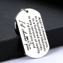 Load image into Gallery viewer, Husband Wife Gifts Keychain for Couple Boyfriend Girlfriend Birthday Anniversary Valentines Day Gift for Him Her Women Men Fiance Fiancee Hubby Wifey Bridegroom Bride Sweet Romantic Key Chain