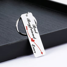 Load image into Gallery viewer, Funny Christmas Best Boyfriend Keychain Gifts for Boyfriend Fiance from Girlfriend Fiancee Funny Birthday Anniversary Gift for Soulmate Bridegroom from Couple Bride I Love You Best Boyfriend Ever