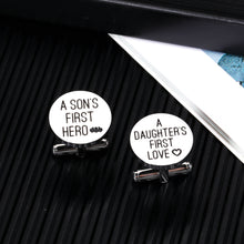 Load image into Gallery viewer, Fathers Day Gift for Dad from Daughter Son, Wedding Cufflinks Father of the Bride Gifts from Bride Groom, Birthday Anniversary Valentines Day Gifts for Men Daddy Father Papa Stepdad Husband Grandpa