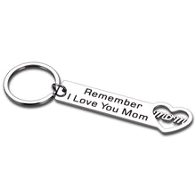 Load image into Gallery viewer, Christmas Mom Gifts Keychain for Mother Women from Daughters Son Birthday Mothers Day Gift for Her Mommy Mum Mama from Teen Boys Girls Children Remenber I Love You Mom Jewelry Key Chians