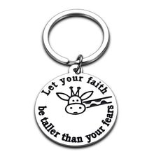 Load image into Gallery viewer, Inspirational Religious Gifts for Women Men Giraffe Lovers Spiritual Keychains Faith Jewelry for Teens Son Daughter Graduation Gifts Husband Her Him Birthday Gifts from Wife Mom Senior Friends