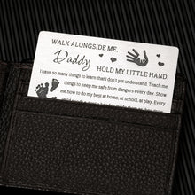 Load image into Gallery viewer, Fathers Day Dad Gift from Son Daughter, Daddy Birthday Anniversary Christmas Gift for Men Father Papa from Kids Baby Pregnancy Baby Announcement Gift Wallet Card for Him New Daddy First Time Dad to be