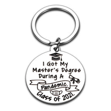 Load image into Gallery viewer, Class of 2021 Keychain Master Degree Graduation Gifts for Her Him Men Grad Celebration Party Souvenir Gifts for College Student Classmate Friend Son Daughter from Teacher Professor Senior Mom Dad