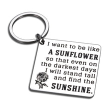 Load image into Gallery viewer, Sunflower Gfits Keychain for Women Men Inspirational Spiritual Floral Gift for Son Daughter Teen Girls Boys Mom Friends Christmas Graduation Birthday Motivational Keychains Sunflower Decor Jewelry