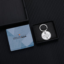 Load image into Gallery viewer, to My Daughter Keychain Gifts from Mom Dad Birthday Christmas Gift for Stepdaughter Daughter in Law Girls Kids from Father Mother in Law Graduation Present for Her Teen Never Forget I Love You…