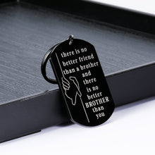 Load image into Gallery viewer, Christmas Gifts for Big Little Brother in Law Funny Brother Gifts from Sister Brothers Birthday Anniversary Sibling Day Keychain Gift for Men BFF Best Friend There is No Better Brother Than You