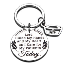 Load image into Gallery viewer, Christmas Nurse RN Gifts Keychain for Women Nurses Student Feamle Nursing Graduation Birthday National Nurses Day Gift for Medical Student Practitioner Paramedic LPN Prayer Inspirational Jewelry