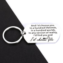 Load image into Gallery viewer, Husband Wife Gifts Keychain for Couple Boyfriend Girlfriend Birthday Anniversary Valentines Day Gift for Him Her Women Men Fiance Fiancee Hubby Wifey Bridegroom Bride Sweet Romantic Key Chain