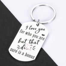 Load image into Gallery viewer, Funny I Love You Keychain Boyfriendg Gifts for Him Men Husband from Girlfriend Wife Couples Valentines Day Anniversary Gift for Fiance Bridegroom Gag Wedding Birthday Key Chains for Lover Couple