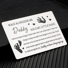 Load image into Gallery viewer, Fathers Day Dad Gift from Son Daughter, Daddy Birthday Anniversary Christmas Gift for Men Father Papa from Kids Baby Pregnancy Baby Announcement Gift Wallet Card for Him New Daddy First Time Dad to be
