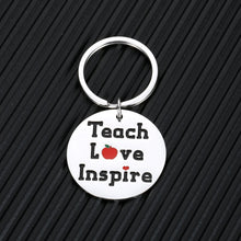 Load image into Gallery viewer, Teacher Appreciation Keychain Gifts for Women Men Thank You Christmas Gift for Teachers from Student Teen Boy Girl Teacher’s Day Thanksgiving Birthday Graduation Jewelry Teach Love Inspire Presents