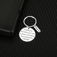 Load image into Gallery viewer, Coworker Gifts Colleague Keychain for Her Him Boss Day Appreciation Thank You Birthday Christmas Gift for Women Men Retirement Leaving Going Away Gifts for Office Female Male Work Partner Friends BFF