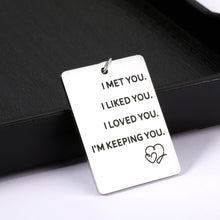 Load image into Gallery viewer, I Love You Gift Valentines Day Jewelry for Him Her Boyfriend Girlfriend Husband Wife