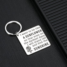 Load image into Gallery viewer, Sunflower Gfits Keychain for Women Men Inspirational Spiritual Floral Gift for Son Daughter Teen Girls Boys Mom Friends Christmas Graduation Birthday Motivational Keychains Sunflower Decor Jewelry