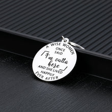 Load image into Gallery viewer, Funny Retirement Gifts for Women Female Colleague Coworker Leaving keychain Christmas Birthday Gift for Coworkers BFF Friends Boss Leader Supervisor Going away Retired Farewell Keychains Present