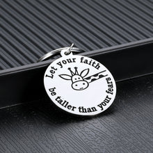 Load image into Gallery viewer, Inspirational Religious Gifts for Women Men Giraffe Lovers Spiritual Keychains Faith Jewelry for Teens Son Daughter Graduation Gifts Husband Her Him Birthday Gifts from Wife Mom Senior Friends