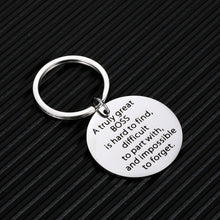 Load image into Gallery viewer, Boss Appreciation Gifts Keychain for Boss Lady Leaders Supervisor from Coworker Thank You Gift for Manager Mentor Christmas Birthday Thanksgiving Presents a Truly Great Boss is Hard to Find Keyring