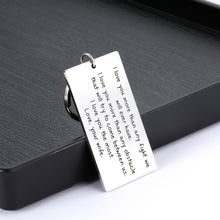 Load image into Gallery viewer, Christmas Husband Keychain Gifts from Wife Anniversary Birthday Valentines Day Wedding Gift Keychain for Hubby Boyfriend Groom Fiance Couple from Wifey Girlfriend Fiancee Bride I Love You Present