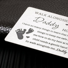 Load image into Gallery viewer, Fathers Day Dad Gift from Son Daughter, Daddy Birthday Anniversary Christmas Gift for Men Father Papa from Kids Baby Pregnancy Baby Announcement Gift Wallet Card for Him New Daddy First Time Dad to be