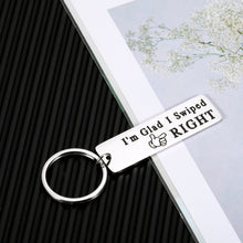 Load image into Gallery viewer, Valentines Day Christmas Gifts for Boyfriend Girlfriend Husband Wife Anniversary Wedding Engagement Birthday Jewelry for Men Women Lover Fiance Bridegroom Spouse Sweetheart I'm Glad I Swiped Right