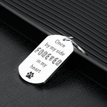 Load image into Gallery viewer, Dog Cat Memorial Gifts Keychain Loss of Pet Sympathy Gift in Memory of Dog Gift for Loss Pets Owner Lover Kid Teen Remembrance Jewelry Bereavement Keepsake Once by My Side Forever in My Heart