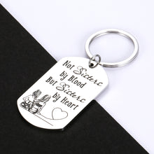 Load image into Gallery viewer, Best Friend Keychain Gifts for Soul Sister Bestfriend Birthday Christmas Graduation Long Distance Friendship Keychains Gift For BFF Sisters Friends Her Not Sister by Blood but Sister by Heart Presents