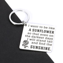 Load image into Gallery viewer, Sunflower Gfits Keychain for Women Men Inspirational Spiritual Floral Gift for Son Daughter Teen Girls Boys Mom Friends Christmas Graduation Birthday Motivational Keychains Sunflower Decor Jewelry