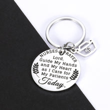 Load image into Gallery viewer, Christmas Nurse RN Gifts Keychain for Women Nurses Student Feamle Nursing Graduation Birthday National Nurses Day Gift for Medical Student Practitioner Paramedic LPN Prayer Inspirational Jewelry