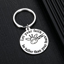 Load image into Gallery viewer, Inspirational Religious Gifts for Women Men Giraffe Lovers Spiritual Keychains Faith Jewelry for Teens Son Daughter Graduation Gifts Husband Her Him Birthday Gifts from Wife Mom Senior Friends