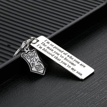 Load image into Gallery viewer, Police Keychain Graduation Gifts for Son from Mom Dad Policeman Officer Gift Birthday Present for Stepson Sheriff from Father Mother in Law Christmas Keyring Police Academy Badge Charm Him Man