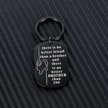 Load image into Gallery viewer, Christmas Gifts for Big Little Brother in Law Funny Brother Gifts from Sister Brothers Birthday Anniversary Sibling Day Keychain Gift for Men BFF Best Friend There is No Better Brother Than You