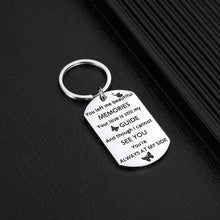 Load image into Gallery viewer, Memorial Keychain for Loss of Mother Father Grandma Grandpa Family Member Sympathy Bereavement Gift for Lost of Family Friends You Left Me Beautiful Memories Remembrance Key Chain
