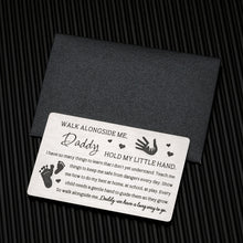 Load image into Gallery viewer, Fathers Day Dad Gift from Son Daughter, Daddy Birthday Anniversary Christmas Gift for Men Father Papa from Kids Baby Pregnancy Baby Announcement Gift Wallet Card for Him New Daddy First Time Dad to be