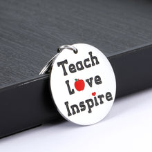 Load image into Gallery viewer, Teacher Appreciation Keychain Gifts for Women Men Thank You Christmas Gift for Teachers from Student Teen Boy Girl Teacher’s Day Thanksgiving Birthday Graduation Jewelry Teach Love Inspire Presents