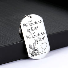 Load image into Gallery viewer, Best Friend Keychain Gifts for Soul Sister Bestfriend Birthday Christmas Graduation Long Distance Friendship Keychains Gift For BFF Sisters Friends Her Not Sister by Blood but Sister by Heart Presents