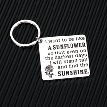 Load image into Gallery viewer, Sunflower Gfits Keychain for Women Men Inspirational Spiritual Floral Gift for Son Daughter Teen Girls Boys Mom Friends Christmas Graduation Birthday Motivational Keychains Sunflower Decor Jewelry