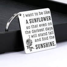 Load image into Gallery viewer, Sunflower Gfits Keychain for Women Men Inspirational Spiritual Floral Gift for Son Daughter Teen Girls Boys Mom Friends Christmas Graduation Birthday Motivational Keychains Sunflower Decor Jewelry