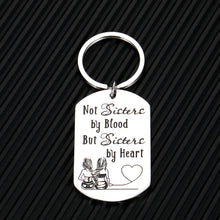 Load image into Gallery viewer, Best Friend Keychain Gifts for Soul Sister Bestfriend Birthday Christmas Graduation Long Distance Friendship Keychains Gift For BFF Sisters Friends Her Not Sister by Blood but Sister by Heart Presents