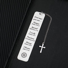 Load image into Gallery viewer, Stocking Stuffers for Women Christian Gifts for Women Inspirational Bible Verse Bookmark for Book Lovers Religious Gifts Pastor Appreciation Gifts Spiritual Gifts for Women Baptism Gift for Girls