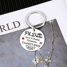 Load image into Gallery viewer, PHD Graduation Gift for Him Her Students, Funny Doctorates Degree Gift Grad Keychain for Men Women Kids Seniors Friends Gifts for Doctor of Philosophy Biology Education Medicine Juris Administration
