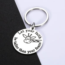 Load image into Gallery viewer, Inspirational Religious Gifts for Women Men Giraffe Lovers Spiritual Keychains Faith Jewelry for Teens Son Daughter Graduation Gifts Husband Her Him Birthday Gifts from Wife Mom Senior Friends