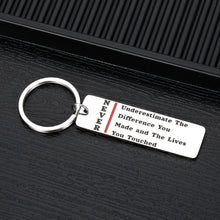 Load image into Gallery viewer, Thank You Keychain Gift for Friend Volunteer Doctor Nurse Employee Thanksgiving Christmas Graduation Birthday Appreciation Gifts for Teacher Coach Mentor Inspirational Keychains Retirement Present