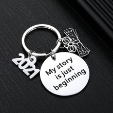 Load image into Gallery viewer, 2021 Graduation Gifts for Women Him 2021 Senior Keychain for Her Men Student Graduate Inspirational Grad Idea for Son Daughter Teen from College High School Jewelry Present Gift for Boy Girl