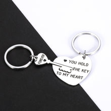 Load image into Gallery viewer, 2Pcs Couple Gifts Annyversary Keychain for Boyfriend Girlfriend Husband Wife Christmas Valentine's Day Birthday Gift Keychains for Women Men You Hold The Key to My Heart Jewelry Present