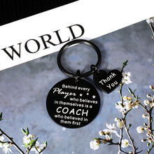 Load image into Gallery viewer, Coach Appreciation Gifts for Him Her, Thank You Gifts for Coach Leader, Volleyball Softball Soccer Basketball Football Coach Gifts Birthday Christmas Anniversary Best Coach Keychain for Coach Mom Dad