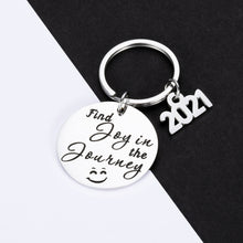 Load image into Gallery viewer, Funny Camper Accessories Gifts Keychain for Travel Trailers Rv Campers Women Men Friends Retirement Boss Coworker Christmas Birthday Graduation Wedding Jewelry Find Joy in The Journey Camping Trailer